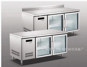 百旺制冷 打造专业酒店厨房保鲜方案——双玻璃门带背工作台冷藏柜详解